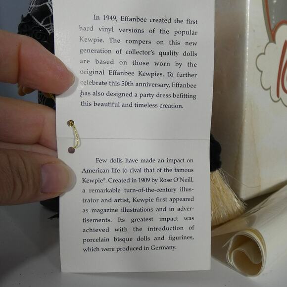 Vintage Effanbee Kewpie 8 Inch Doll Witch Spider Cape 2001 Authentication - Picture 3 of 6